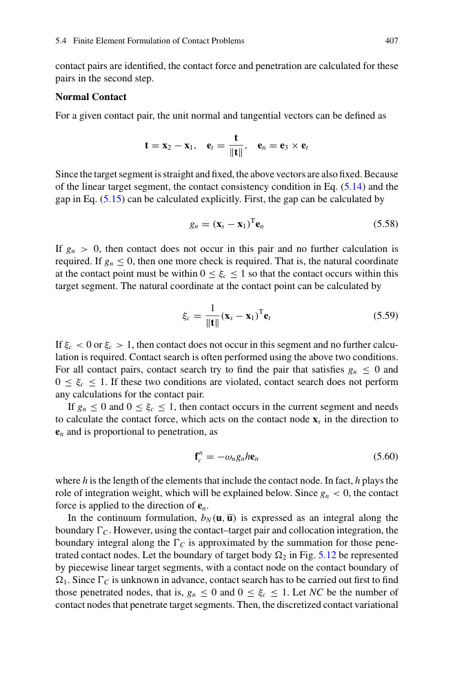 contact algorithm